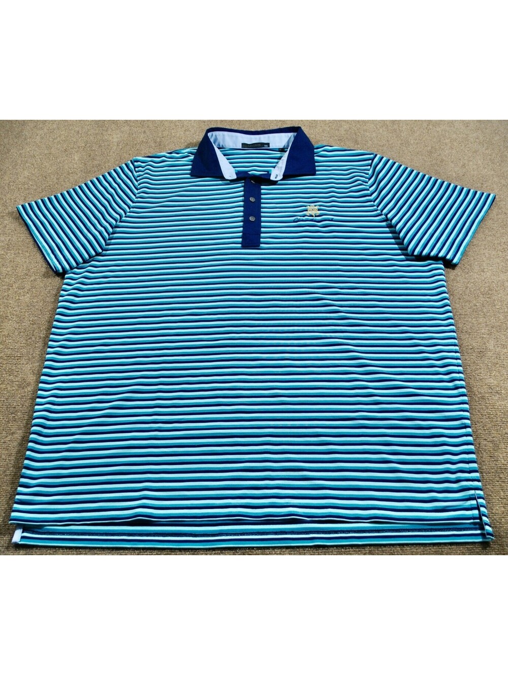 Greyson Old Memorial Golf Club Blue Stripe Country Club Polo Mens Size 2X-Large